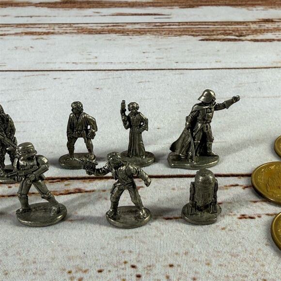 🛸 Star Wars Monopoly Pewter Tokens & Coins Lot | Ultimate Sci-Fi Game Bling - Picture 2 of 5